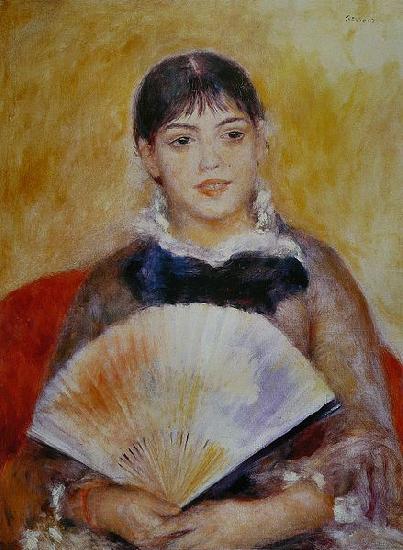 Pierre-Auguste Renoir Femme a l'eventail oil painting picture